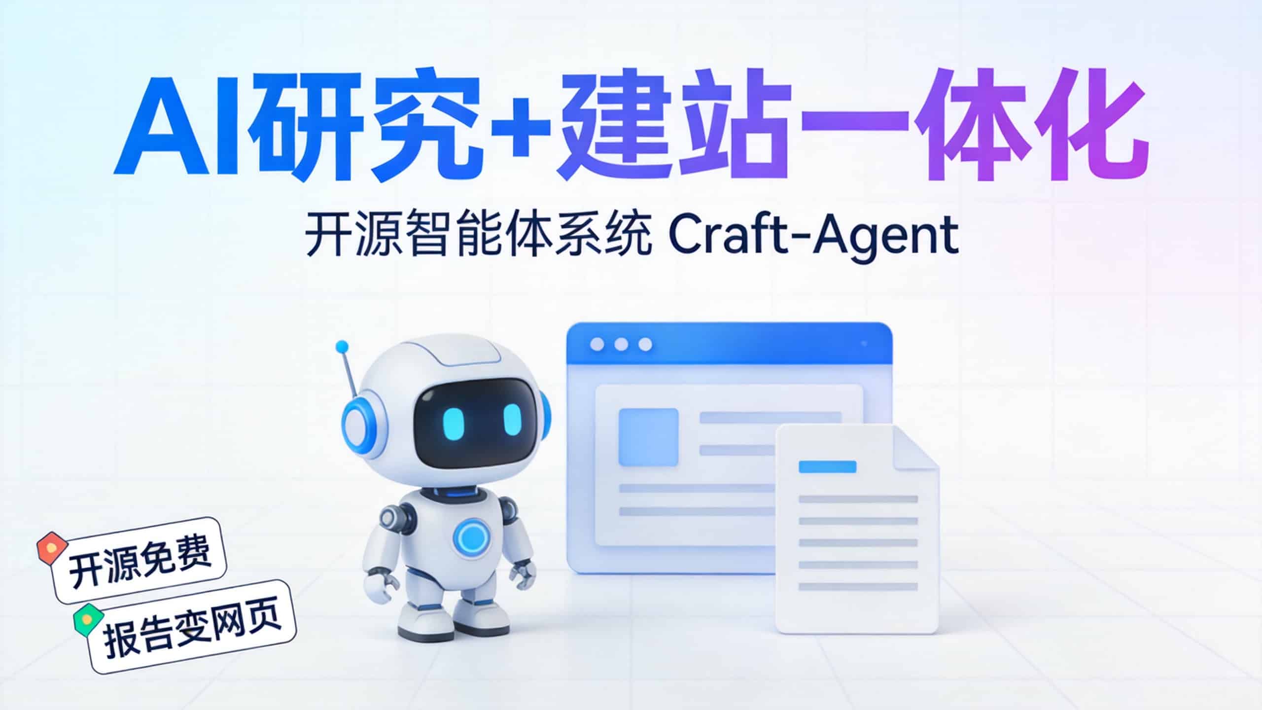 Craft-Agent：开源AI深度研究+一键建站智能体系统，研究报告直接变网页