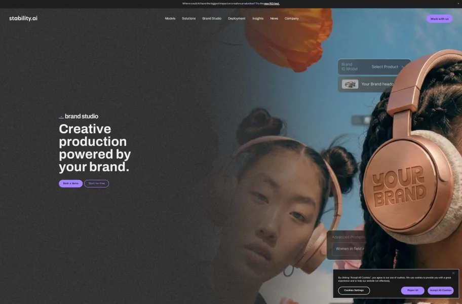 Stable Diffusion官网首页截图