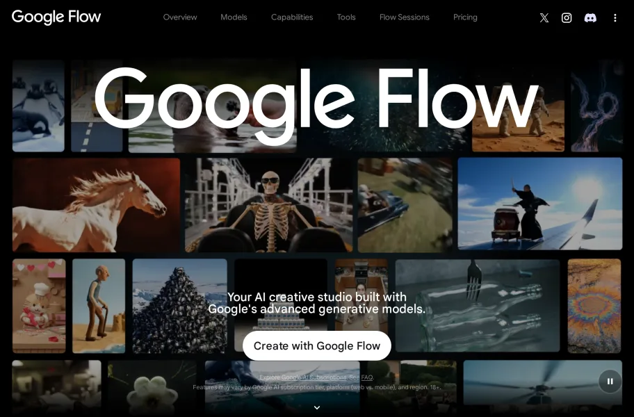 Google Veo官网首页截图