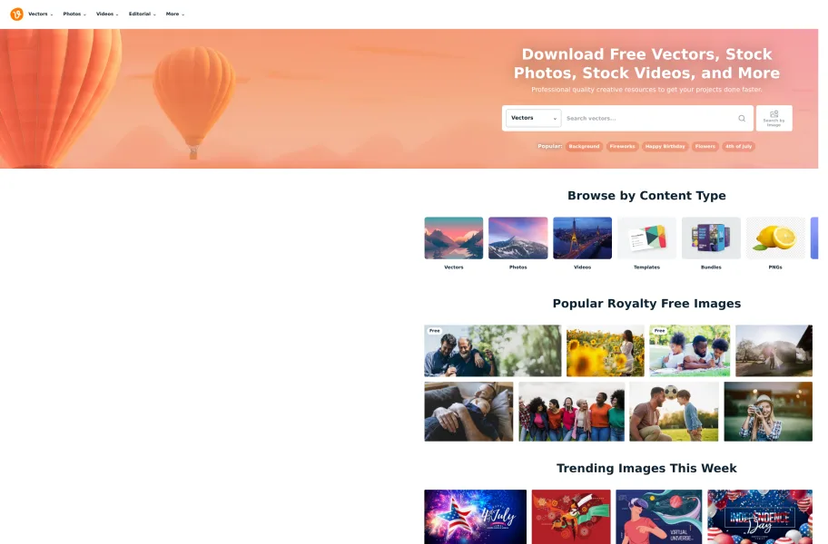 Vecteezy官网首页截图