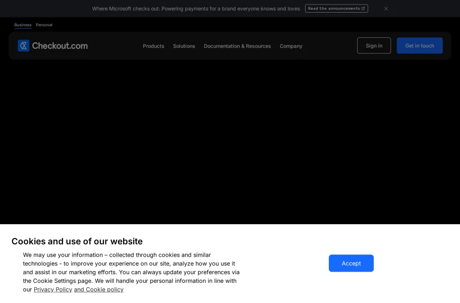 Checkout.com官网首页截图