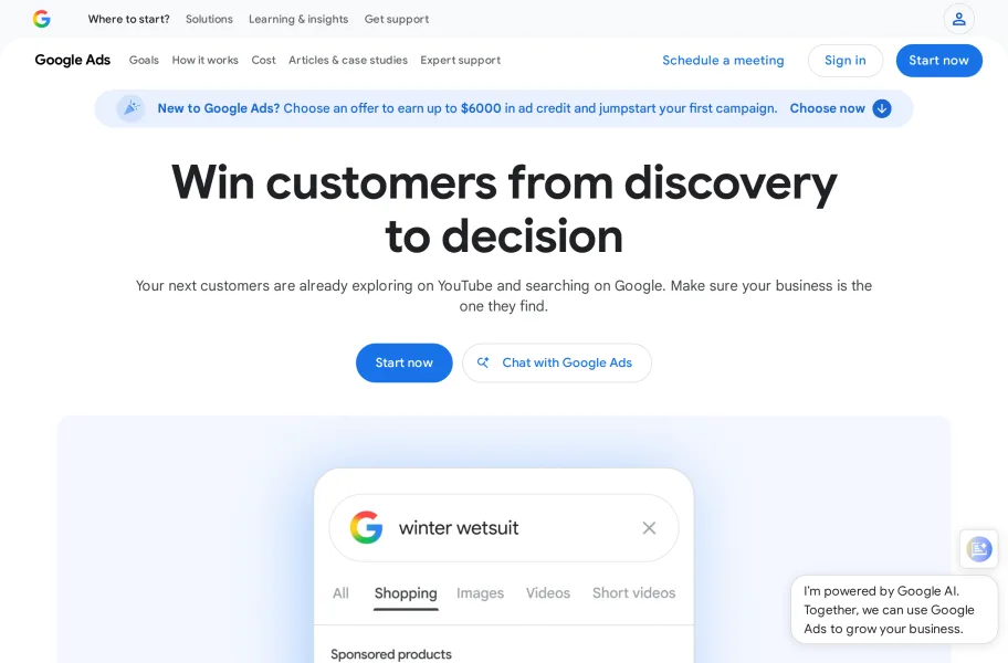 Google关键词规划师官网首页截图