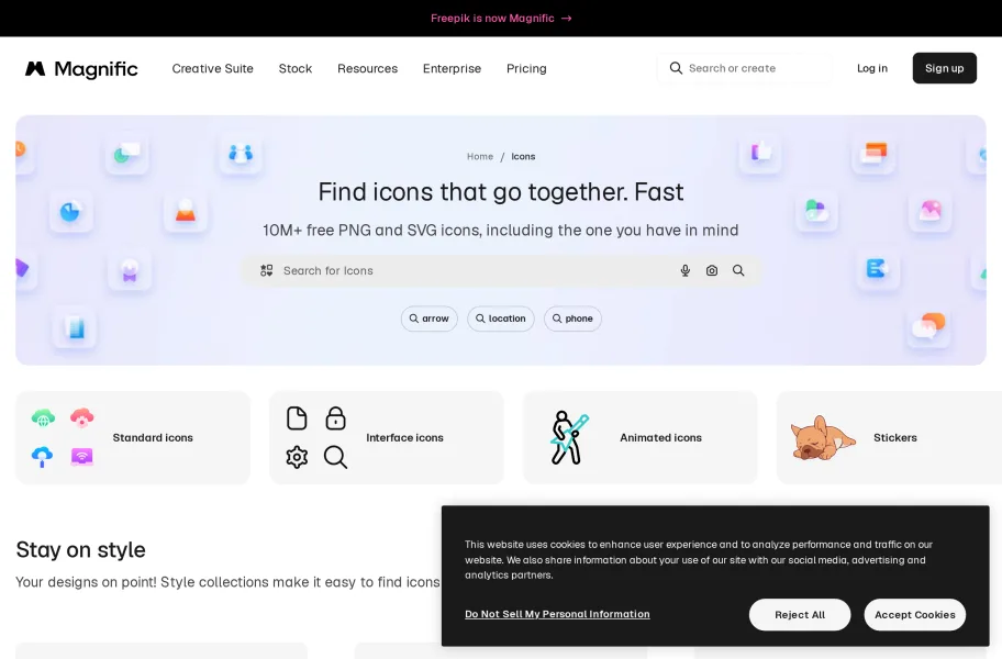 Iconfinder官网首页截图