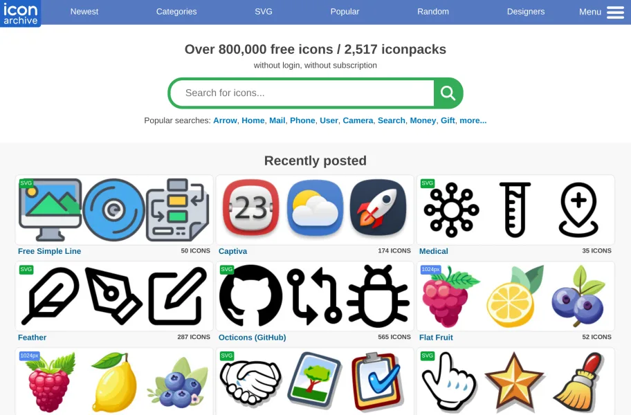 Icon Archive官网首页截图网站图标