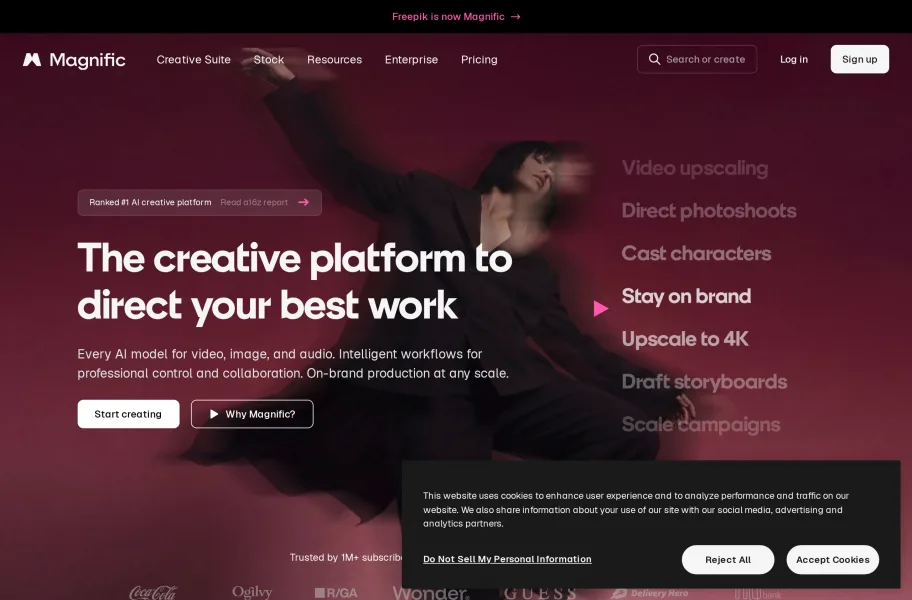 Freepik – 海量矢量PSD的设计素材库官网首页截图